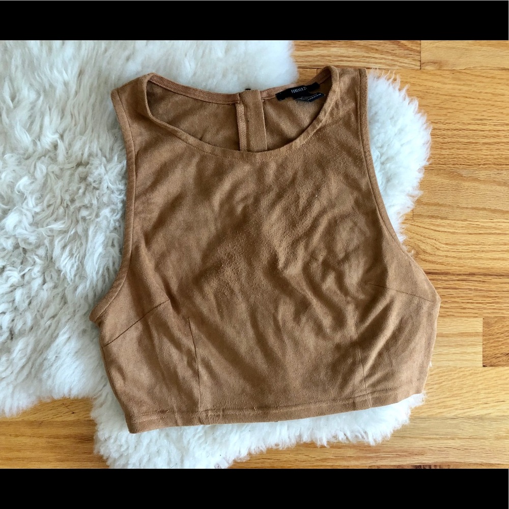 Suede Crop Top